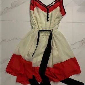 Orange/Black& White dress.